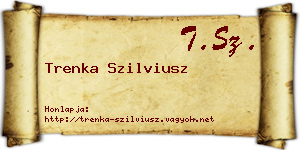 Trenka Szilviusz névjegykártya